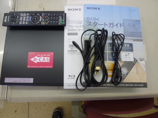 ソニーのブルーレイレコーダーが入荷しました。