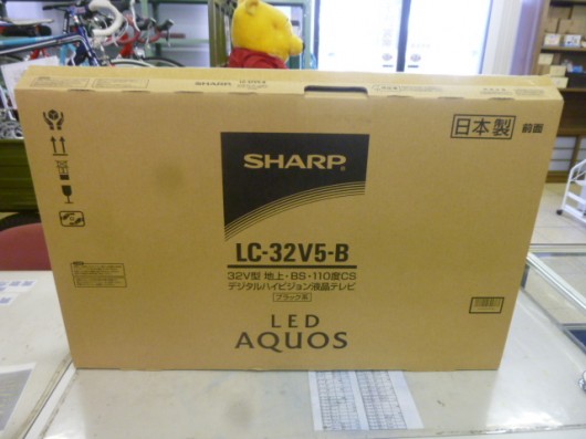 シャープのLED32インチ液晶テレビAQUOSが入荷しました。