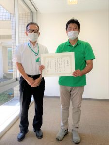 岡山県障害者スポーツ協会より感謝状授与